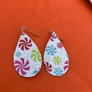 Colorful Swirl Teardrop Earrings